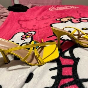 Yellow Strappy Heels